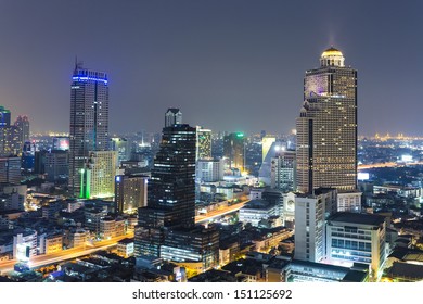 Bangkok City Scape In Twilight