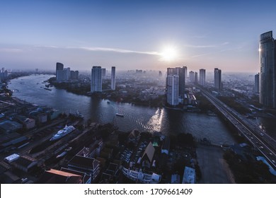 Bangkok City At Sunset (Taksin Bridge)