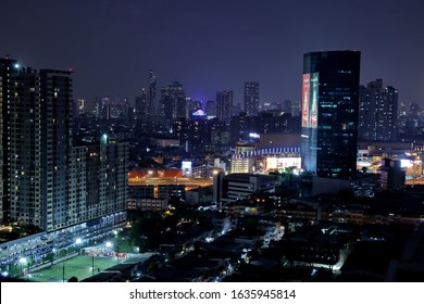 Bangkok city ,Thailand 4 FEB 2020 Bangkok urban view from LPN Rama3 condominium view point[Near Bhumibol 1 Bridge in Samut Prakan province] Thailand