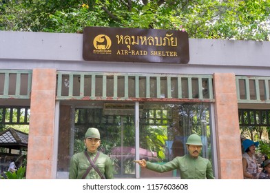 BANGKOK, DUSIT ZOO, 31 DEC 2017: Air-Raid Shelter From Dusit Zoo