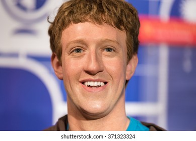 BANGKOK - JAN 29: A waxwork of Mark Zuckerberg on display at Madame Tussauds on January 29, 2016 in Bangkok, Thailand. Madame Tussauds' newest branch hosts waxworks of numerous stars and celebrities