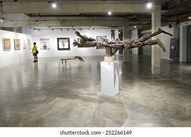 BANGKOK - JANUARY 16: Contemporary Art Exhibition by Kamol Tassananchalee & Friends 71 years anniversary on January 16, 2015 at Ratchadamnoen Contemporary Art Center in Bangkok, Thailand.