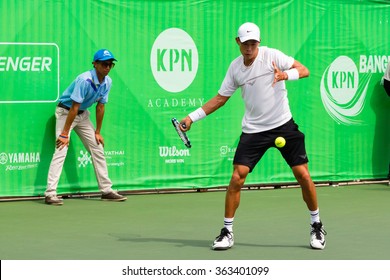 BANGKOK - JANUARY 16 :Jason Jung Of Taiwan In KPN Bangkok II Open ATP Challenger Tour 2016 At Rama Gardens Hotel On January 16, 2016 In Bangkok, Thailand.