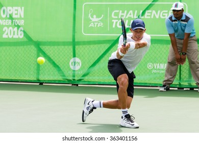 BANGKOK - JANUARY 16 :Jason Jung Of Taiwan In KPN Bangkok II Open ATP Challenger Tour 2016 At Rama Gardens Hotel On January 16, 2016 In Bangkok, Thailand.