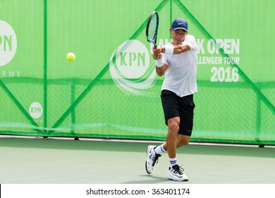 BANGKOK - JANUARY 16 :Jason Jung Of Taiwan In KPN Bangkok II Open ATP Challenger Tour 2016 At Rama Gardens Hotel On January 16, 2016 In Bangkok, Thailand.