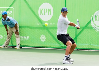 BANGKOK - JANUARY 16 :Jason Jung Of Taiwan In KPN Bangkok II Open ATP Challenger Tour 2016 At Rama Gardens Hotel On January 16, 2016 In Bangkok, Thailand.