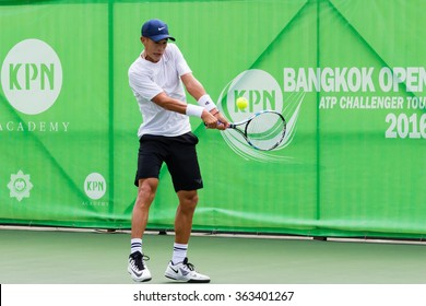 BANGKOK - JANUARY 16 :Jason Jung Of Taiwan In KPN Bangkok II Open ATP Challenger Tour 2016 At Rama Gardens Hotel On January 16, 2016 In Bangkok, Thailand.