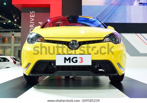 BANGKOK - March 26 : MG 3 Hatchback\
Car with 1500 cc. VTi engine on DisPlay at 36th Bangkok\
International Motor Show 2015, on March 26, 2015 in Bangkok,\
Thailand.