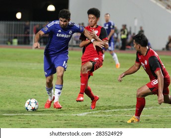 BANGKOK - MAY 30:Diego Costa Of Chelsea In Action During Singha Chelsea FC Celebration Match At Rajamangala Stadium On MAY 30, 2015 In Bangkok, Thailand.