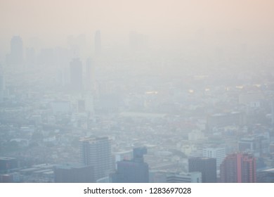 Bangkok Metropolitan Building Air Pollution PM25 Negatively Impact Health, Thailand