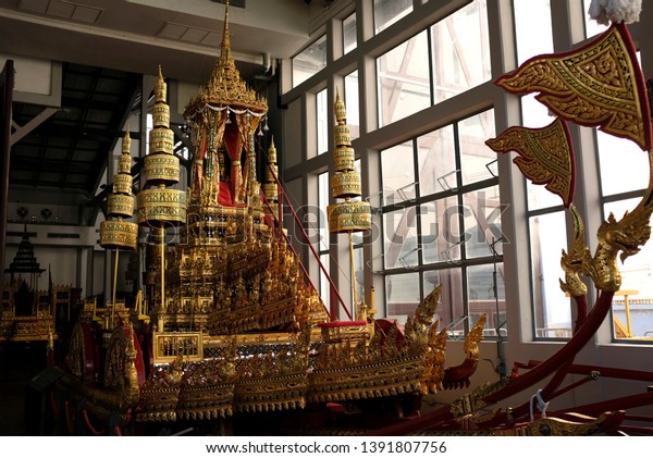 Bangkok
National Museum, Bangkok, Thailand - April 2019 : The Minor Royal
Chariot on display in the Royal Chariot
Building.