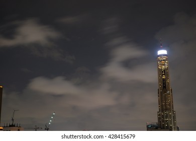 Bangkok night light with Baiyoke tower