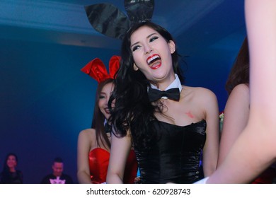 Bangkok Oct 31 An Unidentified Sexy Playboy Girl In Playboys Gothic Halloween On October Bangkok Oct 31 An Unidentified Sexy Playboy Girl In Playboys Gothic Halloween On October