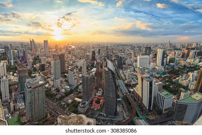 Bangkok Panorama, Cityscape Sunset View