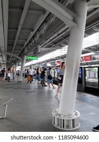 Bangkok - Sep 21,2018: Modern Mass Transit Authority In Bangkok,Take Less Time To Travel,Connect The Main Station In The City.