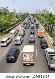 Bangkok Thailand - 12 May 2019: Traffic Jam On The Rama II Road In The Long Weekend In Bangkok