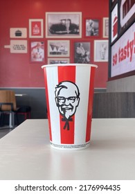 Bangkok Thailand 17 May 2022: KFC Pepsi Cup On Table