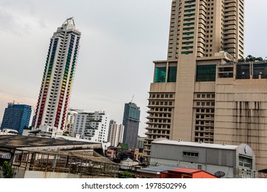 Bangkok Thailand 22. May 2018 Baiyoke Tower 1 and 2 in Bangkok Thailand skyscrapers and high buildings.