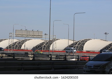 Bangkok /Thailand, 29 December 2019 - Suvarnabhumi Airport Exterior. One Of The International Airport In Bangkok