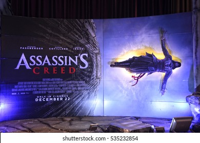 Bangkok, Thailand - 3 December, 2016: Beautiful Standee Of Assassin's Creed At The Theater