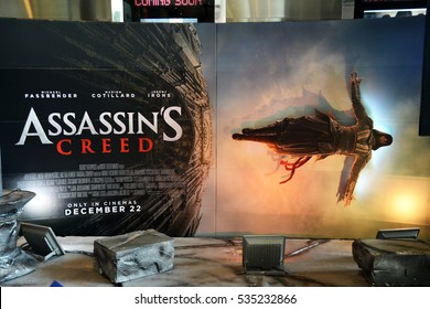 Bangkok, Thailand - 3 December, 2016: Beautiful Standee Of Assassin's Creed At The Theater