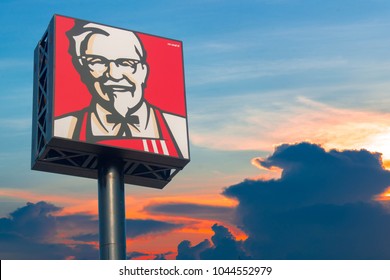 Bangkok, Thailand - 30 mg Price 2018 logo kfc fried chicken Food & Beverage With more than 5000 branches are popular. In Southeast Asia in Thailand