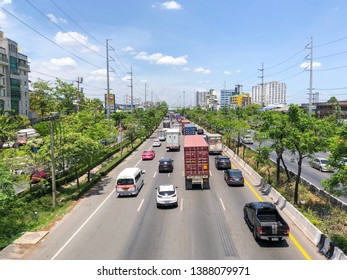 Bangkok Thailand - 4 May 2019: Traffic On The Rama II Road In The Long Weekend In Bangkok 