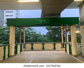 Bangkok, Thailand - 5 September 2019: Exit At BTS Skytrain Station