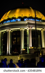 Bangkok, Thailand - 9 November, 2016: Lebua and Sirocco bar at State Tower in Silom district at night. This bar was included in the Hangover movies