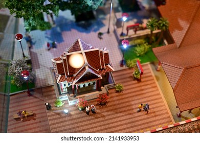 BANGKOK, THAILAND - April 2, 2022 : Model Train Exhibition At The Fair 