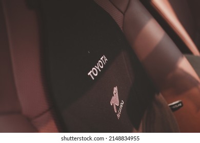 Bangkok, Thailand - April 23, 2022 :  Black Air Lumbar To Go - Toyota Accessories, Back Cushion For Health