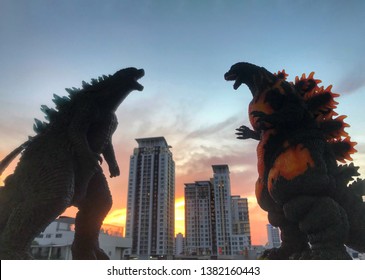 BANGKOK, Thailand - APRIL 27, 2019: Godzilla in Bangkok