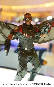 Bangkok, Thailand - April 28, 2018: Mini Model Of Falcon Or Sam Wilson (Anthony Dwane Mackie)