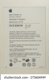 BANGKOK, THAILAND - APRIL 29, 2015: The Label Of Macintosh LC II. The Macintosh LC Is Apple Computer's Product Family Of Low-end Consumer Macintosh Personal Computers In The Early 1990s.