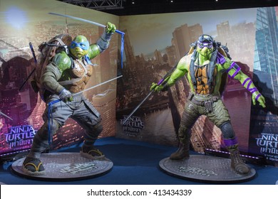 BANGKOK, THAILAND - APRIL 30, 2016 : Teenage Mutant Ninja Turtle display for promote movie at BITEC Bangkok, Thailand.
