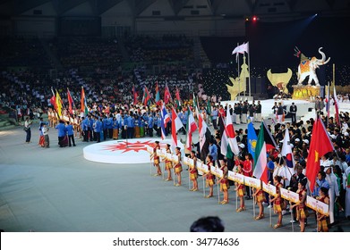 BANGKOK , THAILAND - AUG 1: 1st Asian Martial Arts Games 2009, Opening Ceremony At Indoor Stadium Huamark On August 1, 2009 In Bangkok, Thailand.