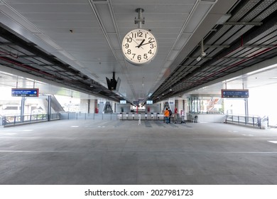 Bangkok, Thailand - August 19, 2021 - The Entrance Of SRT Dark Red Line Lak Si Staiton.