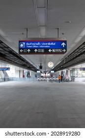 Bangkok, Thailand - August 19, 2021 - The Entrance Of SRT Dark Red Line Lak Si Staiton.