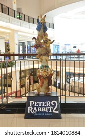 Bangkok, Thailand - August 30, 2020: Standee Of A Movie Peter Rabbit 2 Displays At The Theater