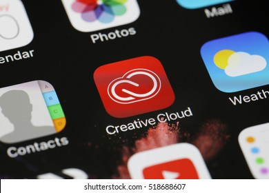 BANGKOK, THAILAND Creative Cloud Icon on IPhone screen on November 20,2016