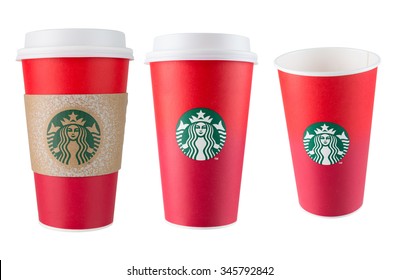 BANGKOK, THAILAND - December 1, 2015: Cup Of Starbucks Popular Holiday Beverage