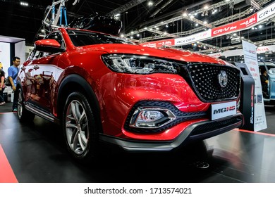 Bangkok, Thailand - December 1, 2019: The Red MG HS Showcase At The Thailand International Motor Expo 2019 At Impact Challenger Hall