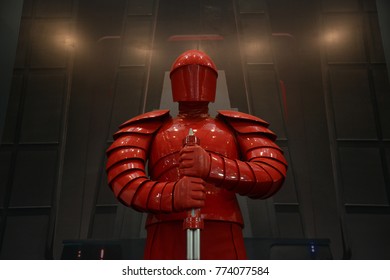 Bangkok, Thailand - December 10, 2017: Human Size The Supreme Leader Snoke's Praetorian Guard Model From Star Wars Episode VIII The Last Jedi At The Theater