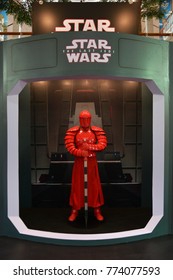 Bangkok, Thailand - December 10, 2017: Human Size The Supreme Leader Snoke's Praetorian Guard Model From Star Wars Episode VIII The Last Jedi At The Theater