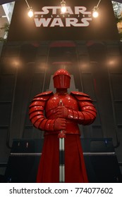 Bangkok, Thailand - December 10, 2017: Human Size The Supreme Leader Snoke's Praetorian Guard Model From Star Wars Episode VIII The Last Jedi At The Theater