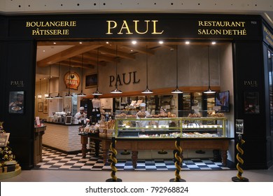 Bangkok, Thailand - December 10, 2017: PAUL Bakery, Patisserie, Cafe and Restaurant at Central World Shopping Center