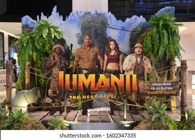 Bangkok, Thailand - December 13, 2019: Standee Of Movie Jumanji : The Next Level Displays At The Theater