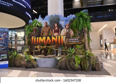 Bangkok, Thailand - December 13, 2019: Standee Of Movie Jumanji : The Next Level Displays At The Theater