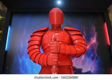 Bangkok, Thailand - December 13, 2019: Human Size The Supreme Leader Snoke’s Praetorian Guard Model From Star Wars Episode IX The Rise Of Skywalker At The Theater.