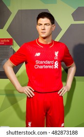 BANGKOK, THAILAND - DECEMBER 19: Wax Figure Of The Famous Steven George Gerrard From Madame Tussauds On December 19, 2015 In Bangkok, Thailand